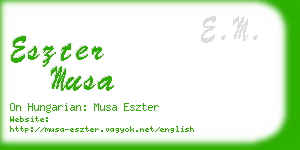 eszter musa business card